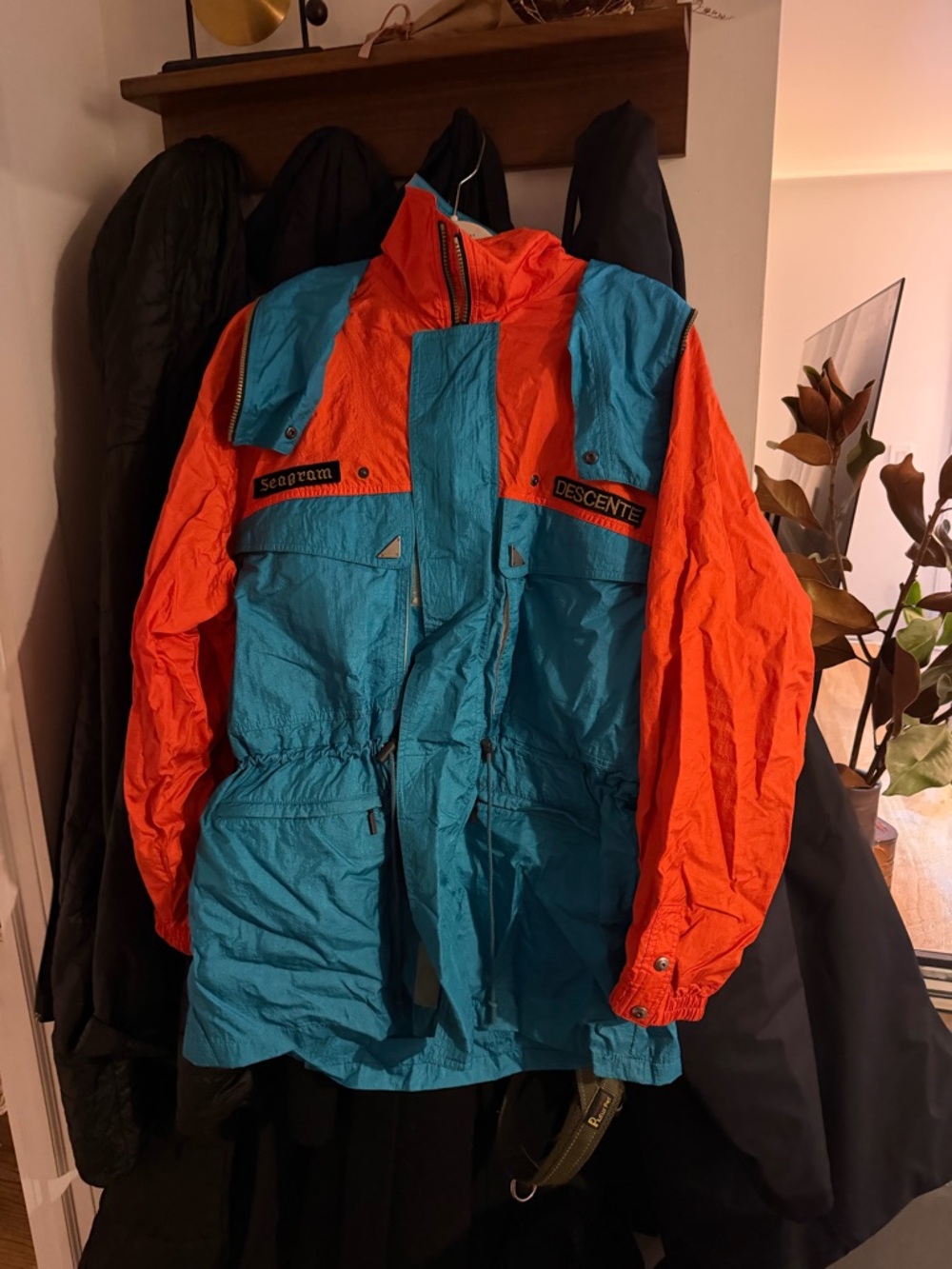 Descente Orange & Teal Retro Ski Jacket